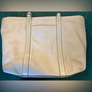 Tan Coach purse